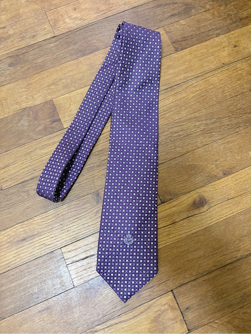 Classic Purple Geo-Pattern Men's Tie